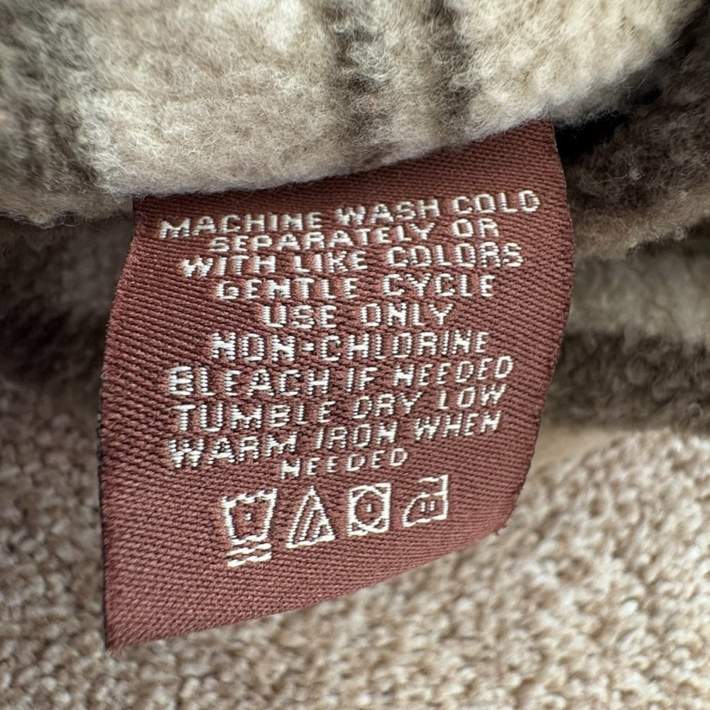 Levi's Men XL Canvas Fleece Lined Shirt Jacket Tan Beige Plaid Heavyweight Layer - Picture 8 of 13